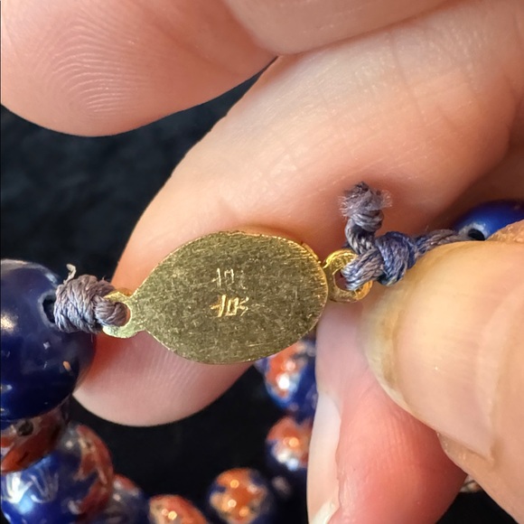 VTG Chinese Export 25” Hand-Knotted Porcelain Bead Fantail Goldfish Necklace - Picture 8 of 9